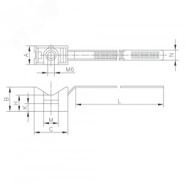 Держатель с хомутиком 25-63 мм для труб