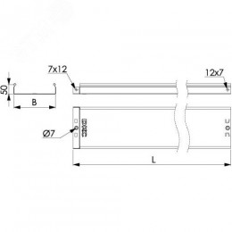 Лоток неперфорированный 50х50х2000