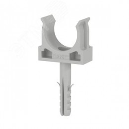 Держатель для труб 20 мм в комплекте с защелкой и дюбелем