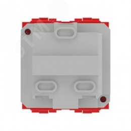 BRAVA Розетка 2 модуля с заземлением со шторками  красная (10 шт)