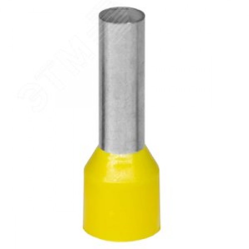 Наконечник-гильза 70-21мм с изолированным фланцем,  желтый