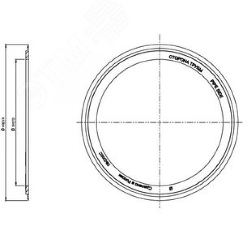 Кольцо резиновое уплотнительное для двустенной трубы 63мм