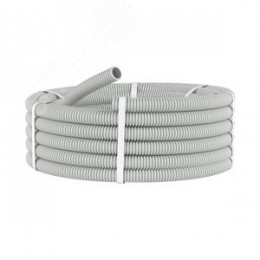 Труба гофрированная ПВХ 16 мм без протяжки легкая серая (100м)