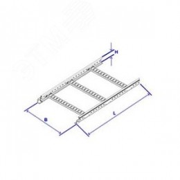 Лоток лестничный 200х50х3000мм Стандарт