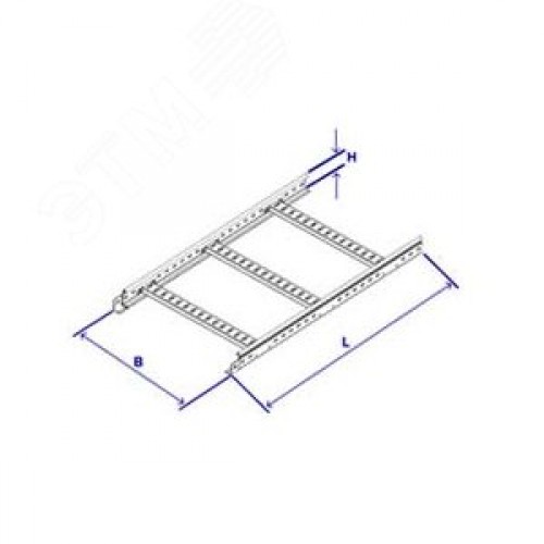 Лоток лестничный 200х50х3000мм Стандарт