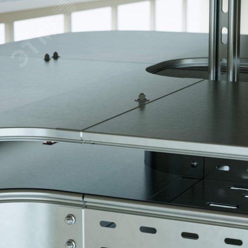 Крышка на лоток с заземлением основание 100мм L=3000мм горячеоцинкованная