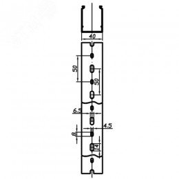 Короб перфорированный RL6 40x40 серый QUADRO