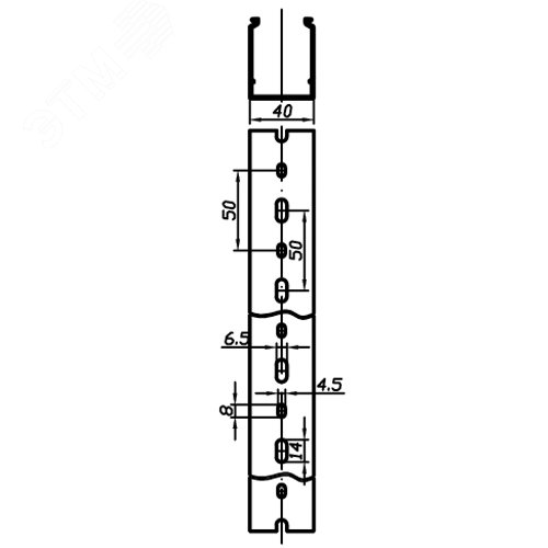 Короб перфорированный RL6 40x40 серый QUADRO