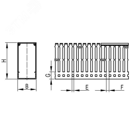 Короб перфорированный RL6 80x40 серый QUADRO