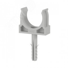 Держатель для труб 25 мм с защелкой и дюбелем