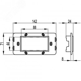 BRAVA Каркас 4 поста 4 модуля белый