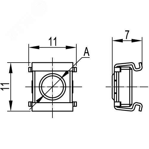 Гайка М6 закладная