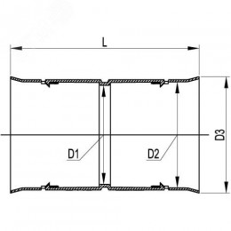 Муфта для двустенных-дренажных труб 63 мм
