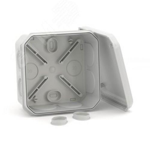 Коробка ответвительная с 8+2 кабельными вводами   д.25/20мм, IP55,85х85х40мм