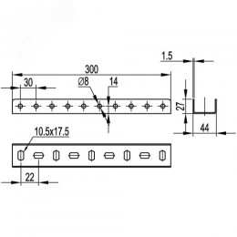 Соединитель П-образного профиля PSL/PSM L300