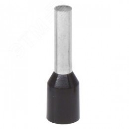 Наконечник-гильза 1,5-10мм с изолированным фланцем,  черный