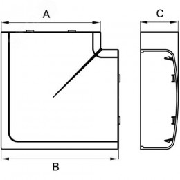 Угол плоский Г-образный 90х50 с разделителем IN-Liner FRONT