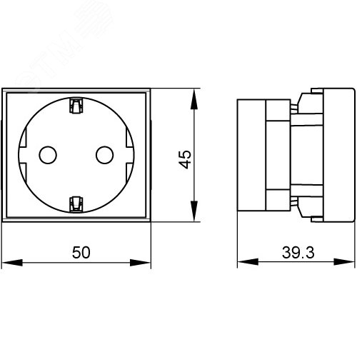 VIVA Розетка силовая с заземлением белая