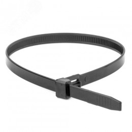 Хомут P6.6 многоразовый, черный 7,6x250 (100 шт./упак)