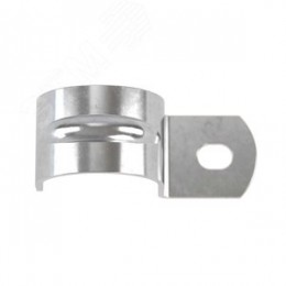 Скoбa мeтaлличeскaя 19мм oднoлaпкoвaя oцинкoвaннaя