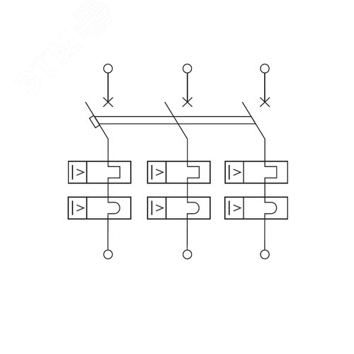 Выключатель автоматический трёхполюсный 25А C 4,5кА