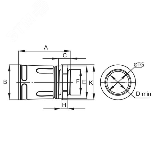 Муфта труба-коробка 20 мм М20х1.5 IP67