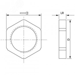 Гайка М25х1.5 полиамид черная