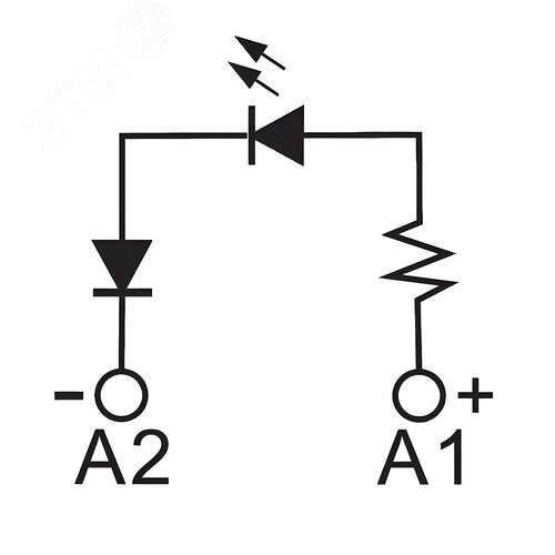 Модуль индикации, LED зелёный, 110-240V AC/DC