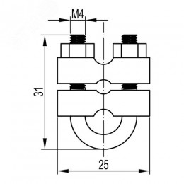 Клемма заземления для проволочного лотка