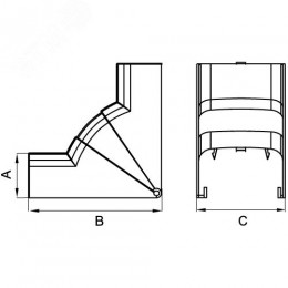 Угол внутренний изменяемый 110х50 IN-Liner FRONT