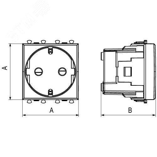 Avanti Розетка ''Белое облако'', 2P+E, с защитными шторками, 2 модульная