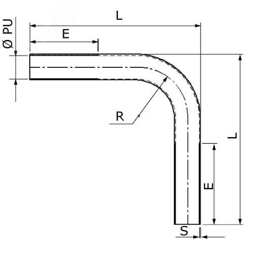 Поворот на градусов D=20х1мм оцинкованный