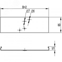 Накладка соединительная 100 мм CGC для крышки лотка
