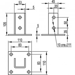 Крепление потолочное SSH горячеоцинкованное