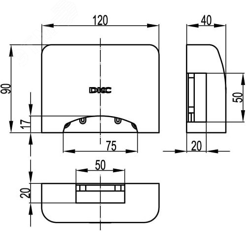 Переходник с напольных на настенные и плинтусные короба белый