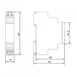 Реле контроля напряжения однофазное, конфигурация контакта 1CO, 110-240В AC/DC