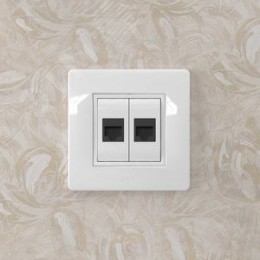 BRAVA Розетка компьютерная RJ45 (разъем PcNet) 1 модуль категория 5е белая