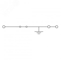 Клемма заземления, зажим push-in, 3 точки подключения, 2.5 кв.мм