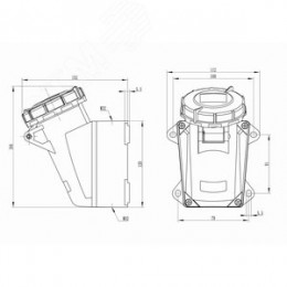 Розетка наружная IP67 32A 3P+E+N 400V