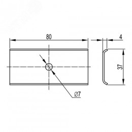 Пластина соединительная отверстие по центру