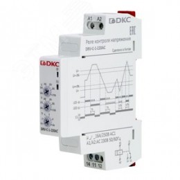 Реле контроля напряжения однофазное, конфигурация контакта 1CO, 220В AC