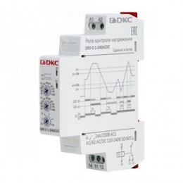 Реле контроля напряжения однофазное, конфигурация контакта 1CO, 110-240В AC/DC