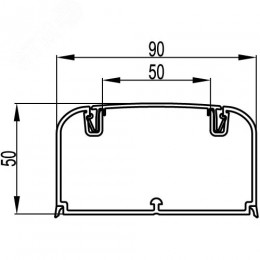 Кабель-канал 90x50 с фронтальной крышкой