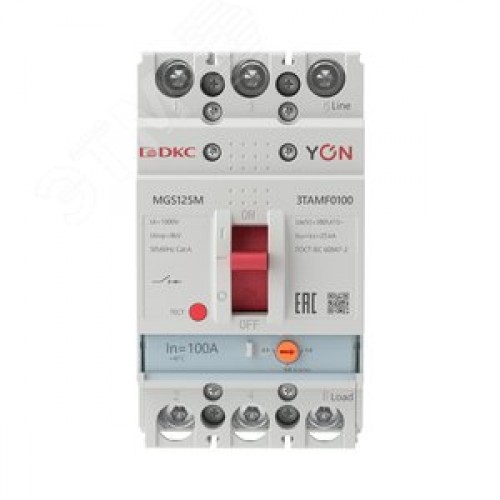 Выключатель автоматический YON MGS125 3P 80-100 A 25 kA