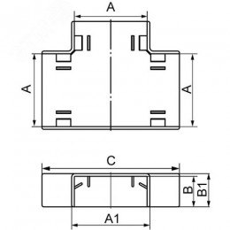 Угол плоский Т-образный IM 25x17 IN-Liner