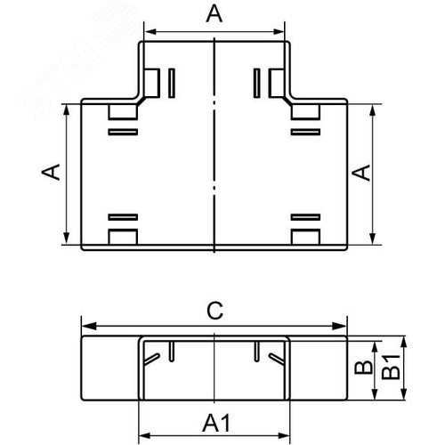 Угол плоский Т-образный IM 25x17 IN-Liner