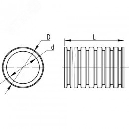 Труба гофрированная ПВХ 16 мм без протяжки легкая серая (100м)