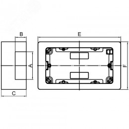 Коробка установочная PDD-N 120 универсальная 4 модуля