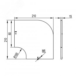 Крышка на угол CPO 90 горизонтальный 90° осн.80 в комплекте с метизами и пластинами PTCE