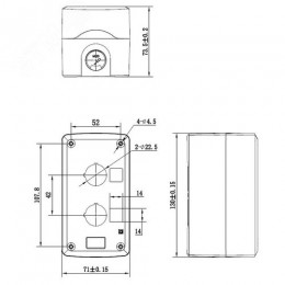 Корпус под кнопочный пост, 2 места